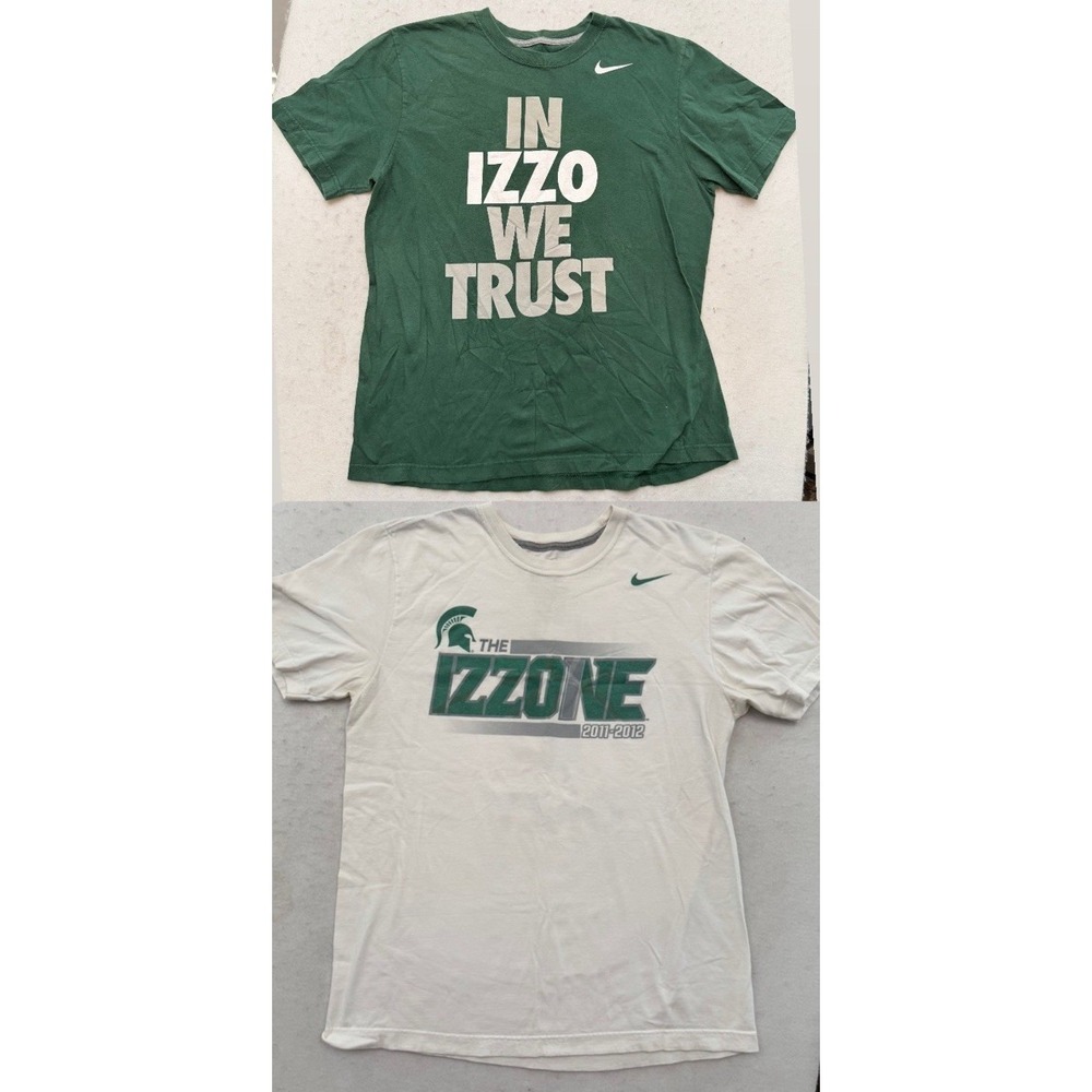 Nike Michigan State Spartans Basketball Shirt Lot Men's L Tom Izzo March Madness